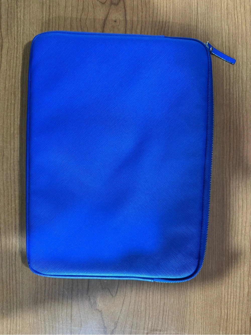 kate spade Electric Blue Tablet Sleeve with Gold Logo Plaque